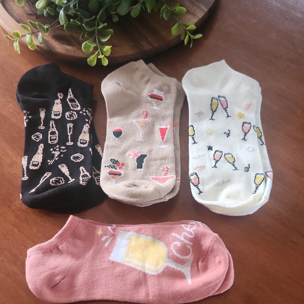 Colorful Cocktail Ankle Socks Set